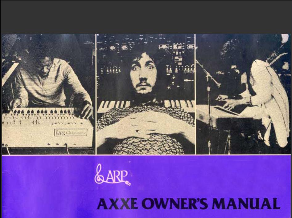 ARP AXXE Owners Manual