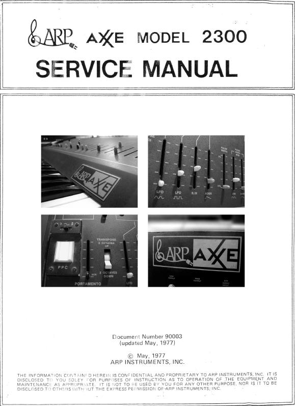 ARP AXXE SERVICE MANUALl